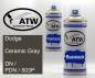 Preview: Dodge, Ceramic Gray, DN / PDN / 503P: 400ml Sprühdose + 400ml Klarlack - Set, von ATW Autoteile West.